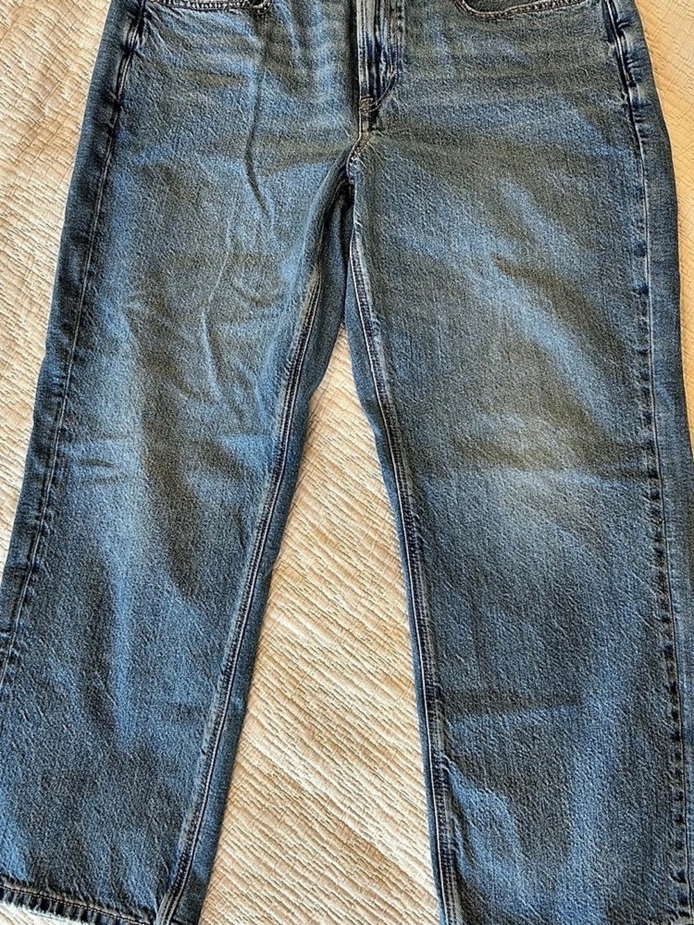 American Eagle Strigid Straight Leg Jeans in Blue Waist 10 extra short